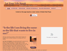 Tablet Screenshot of letyourlifespeak.com